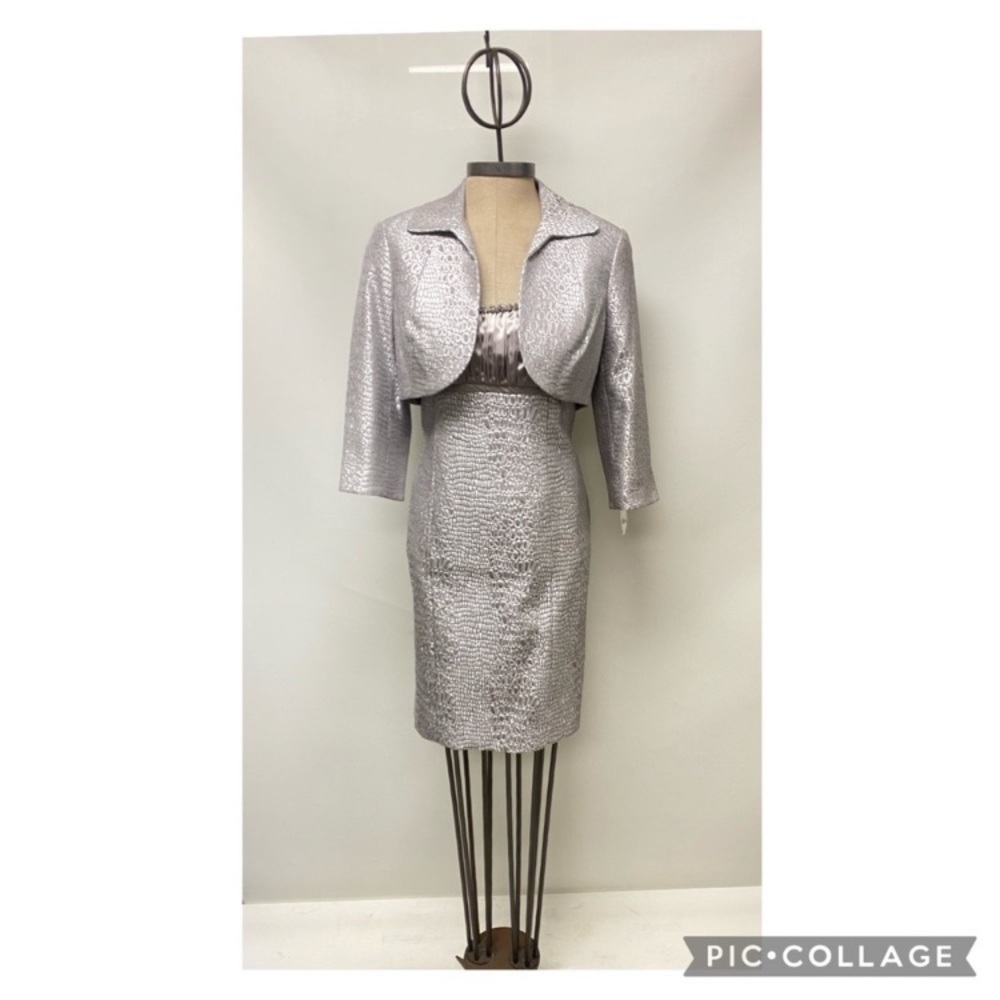 Niteline jacquard dress and jacket - Picture 2 of 7